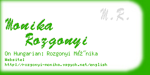 monika rozgonyi business card